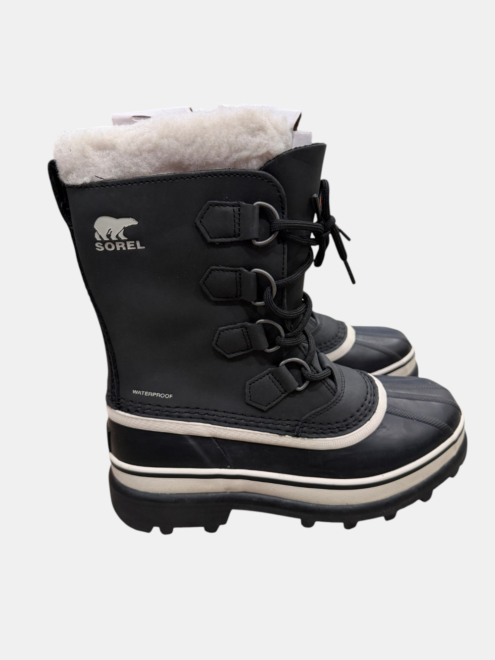 Sorel CARIBOU WP Women’s Insulated Waterproof Snow Boot Black Stone Size 7
